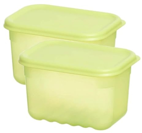 LocknLock Fresh Block Vorratsdosen mit Deckel – Frischhaltedosen Set 2-teilig, stapelbar & BPA-frei – Vorratsdosen für Obst & Gemüse, mikrowellen-, gefrier- & spülmaschinengeeignet (640 ML)