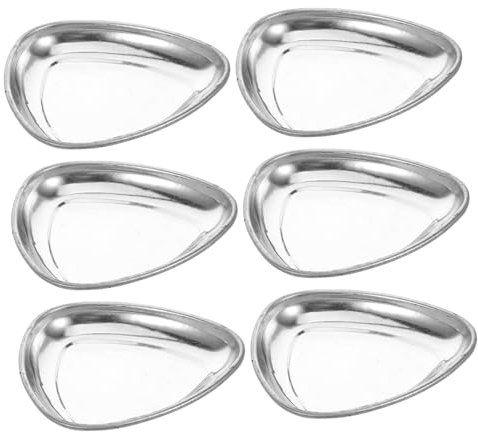 QUMIIRITY 6pcs Figure Model Palette Metal Watercolor Plates Painting Supplies for Boys and Girls Artists Tray Palettes