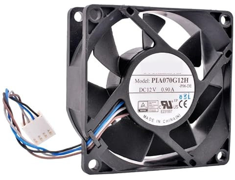 Hyyudiut PAI070G12H 7 cm 7025 70 mm 70 x 70 x 25 mm DC12 V 0,90 A 4 Ventiladores de refrigeración