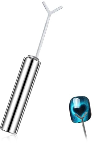 VPOUERY Herzförmiger Katzenaugen Magnet, Nageldesign Werkzeug, Magnetstick für Gel Nagellack, DIY Nail Art Kit, 1x Y-Form Effekt Magnet.