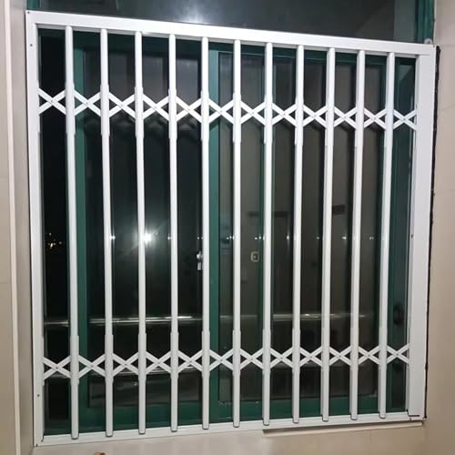 Erweiterbarer faltbarer Fensterschutz, individuelles Push-Pull-Fenstergitter für Sicherheit, verhindert versehentliches Herunterfallen, Einbruchschutz, Fenster-Sicherheitszaun (B 120 x H 150 cm)