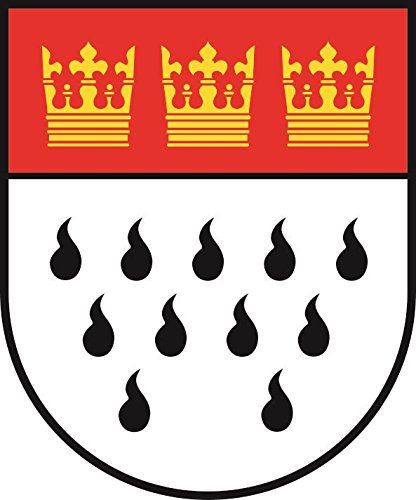 U24 Aufkleber Köln Wappen Autoaufkleber 15 x 18 cm Sticker Konturschnitt