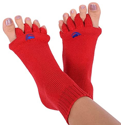 Happy Feet Original Fußausrichtungssocken mit Zehentrenner ROT M
