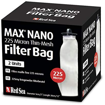 Red Sea Max Nano Ersatz 225 Mikron Dünn-Mesh Filterbeutel, 2er Pack (730773405800)