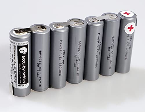 Ersatz-Akku Pack Rohling (BFA7) 8,4Volt - 2200mAh - NiMH (ca. 50mm x 100mm x 15mm) - 200g. In Erstausrüster-Qualität mit Ableitern zum löten. Zuverlässiger Geräte-Akku für hohe Anforderungen
