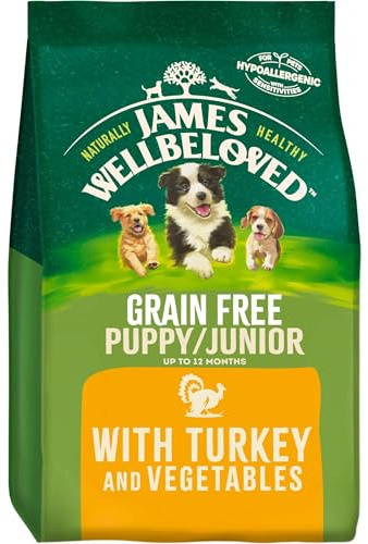 James Wellbeloved Dog Puppy/Junior Grain Free Turkey - 1.5kg