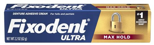 Fixodent Adhesivo dental Ultra Max Hold de 2.2 onzas