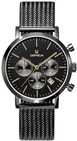 ORPHELIA HerrenArmbanduhr Chronograph Quarz Edelstahl OR82801