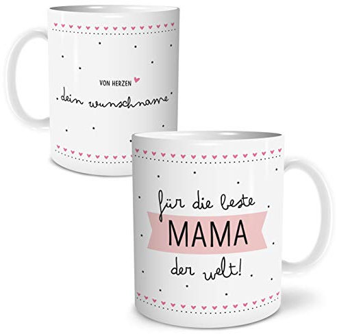 OWLBOOK® Beste Mama der Welt Tasse | Personalisierte Geschenke für Mama zum Geburtstag Muttertag als Geburtstagsgeschenk Muttertagsgeschenke | Keramik 300 ml