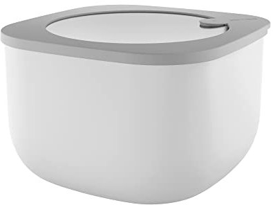 Guzzini Store&More Kitchen Active Design - Recipientes herméticos altos para frigorífico/congelador/microondas (L), 19,5 x 19,5 x 12,3 cm, gris oscuro