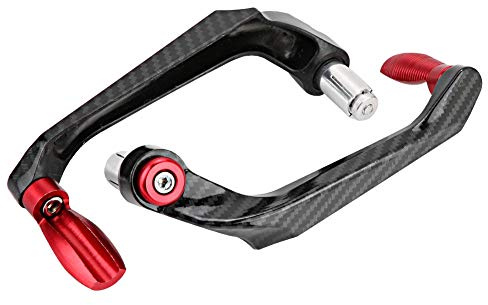 Qiilu Universal 7 / 8in 22mm CNC Aluminium Lenker Bremskupplungshebel Handschutz Protecto Lenker Bremsschutz Bremshebelschutz(Rot)