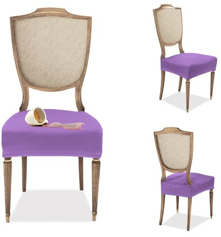 Banzaii – Coprisedia Antimacchia senza Schienale – Coprisedia solo Seduta per sedie da cucina, sala da pranzo, cerimonia, ristoranti – 2 Pezzi Lilla Made in Italy