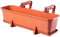 KADAX Fioriera Rettangolare per Ringhiera da Esterno, Vaso da Balcone in Plastica con Sottovaso e Portavasi, Cassetta per Piante (60 cm, Terracotta)