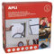 APLI 18212 -Cinta de tiras adhesivas de gancho bucle blanca en rollo,20 mm x 10 m, Blanco