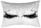 Schlafende Wimpern Kissenbezug, Glitter Wimpern Kissenbezüge, 30*50 cm Elegant Weiche Bronzing Zierkissenbezüge glänzender Wimpern-Kissenbezug für Zuhause, Sofa, Bett, Auto, Taillenkissen(O)