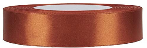 25 Yards / 23Meters of Satin Ribbon 12mm for Gifts Wrap Sew Party, Decorations Events Dress Wedding Christmas Crafts, Bows Car, Floral Hairs, DIY, Bouquets, Cake Buy 3 GET 1 Free (Copper)