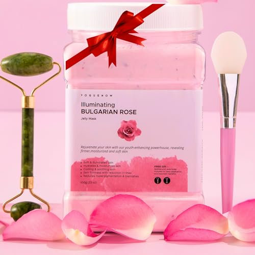 VogueNow Masque en gelée pour le visage - Masque en gelée à la rose bulgare hydratant, pot de 23 Fl Oz Masque pour le visage Soins de la peau