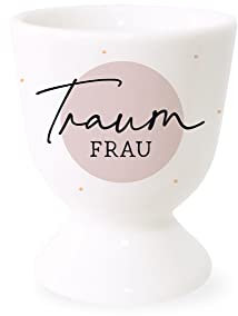 Grafik Werkstatt Eierbecher mit Echtgold | Porzellan Becher | Traumfrau