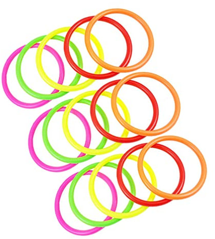 Toyvian Ringwurfspiel Plastikring Toss Game Circle: 15 Pcs 15 cm Outdoor Wurfringe Kinder Fun Toy Backyard - Spiel für Agility übung Spiele Zuf? Plastikwurfringe
