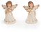 Logbuch-Verlag 2 Engel Figuren Schutzengel Weihnachten Deko Geschenk 10 cm beige Creme goldfarben