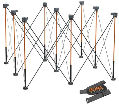 BORA Centipede Werkbank Klappbar, 1,2 x 1,2 x 91,4 cm, 9 Streben, inklusive Tragegurt