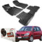 Trimak Passgenau 3D Fussmatten Auto Kompatibel mit Renault Scenic 2 Gen 2003-2008 Auto Zubehör 1. Und 2. Reihe Gummimatten Autos TPE Allwetter Geruchlos rutschfest Vorne und Hinten Schwartz