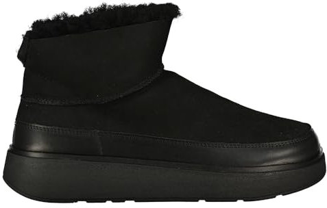 Fitflop Damen Gen-FF Ultra-Mini Double-Faced Shearling Boots Stiefelette, All Black, 43 EU