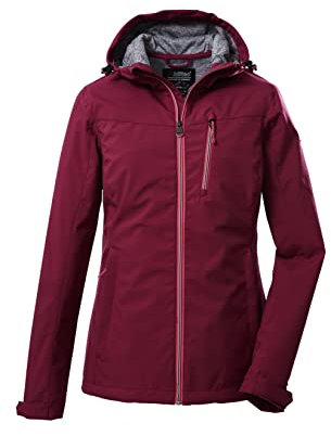 Killtec Damen Softshelljacke/Outdoorjacke mit Kapuze KOS 89 WMN SFTSHLL JCKT; dunkelrose, 36, 39138-000