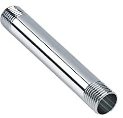 TopHomer Edelstahl-Rohrverschraubung, Männliche Gewinderohranschluss für Luftrohr, Wasserrohr, Kraftstoffrohr (DN15 1/2 300 mm)