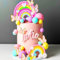 JeVenis 33 Rainbow Unicorn Cake Decorations - Boho Girls Birthday, Baby Shower Cake Decor