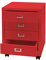 Rollcontainer HWC-L49, Schubladenschrank Stahlschrank Aktenschrank, Metall 55x40x41cm 4 Schubladen - rot