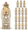 VEYLIN Burlap Wine Bags with Drawstring, 6 Pack Xmas Bottle Bags Hessian for Christmas Party Supplies Winter Holiday