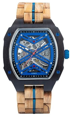 Edenhölzer Herren Holzuhr Skeleton Automatik Sal ED090-001