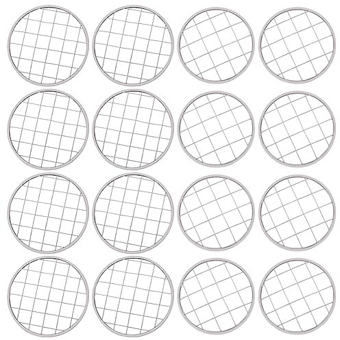 GORGECRAFT 16PCS 2 Sizes Metal Flower Lid Insert Mason Jar Frog Lids Insert Square Grid Organizer Floral Arrangement Glass Bottle Vase Covers Arranging Supplies for Regular Mouth Mason Canning Jars