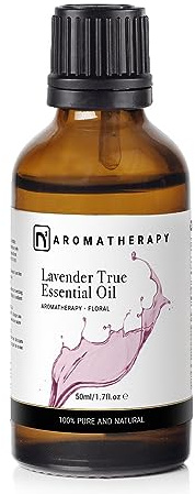 n2 Aromatherapy Olio Essenziale di Lavanda Vera – 50 ml – Puro e Naturale, per Diffusori, Massaggio, Capelli