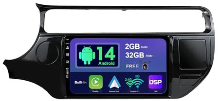 SXAUTO Android 12 IPS Autoradio para KIA Rio 4 K3 (2011-2017) - 2G+32G - Inalámbrica CarPlay/Android Auto - Gratis Cámara Trasera - WiFi Dab Fast-Boot Volante DSP Split-Screen WiFi - 9 Pulgada 2 DIN