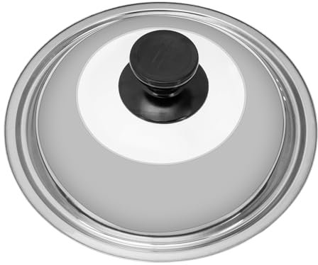 Tofficu Stainless Steel Wok Lid - 10 Inch Universal Cover for Pots and Pans