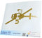 INDIGOS UG Auto Aufkleber UH - 1 Huey - Gold - 69x149 - konturgeschnittener Autoaufkleber ohne Hintergrund - Selbstklebender Sticker für Auto, Fenster, Bus oder LKW - UV-beständig & wetterfest