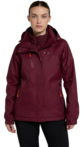 Mountain Warehouse Bracken Extreme 3 in 1 Damenjacke | Wasserdichte 3-in-1 Jacke mit abnehmbarer Kapuze - Atmungsaktiv und thermisch isoliert - Perfekt für Wandern und Outdoor