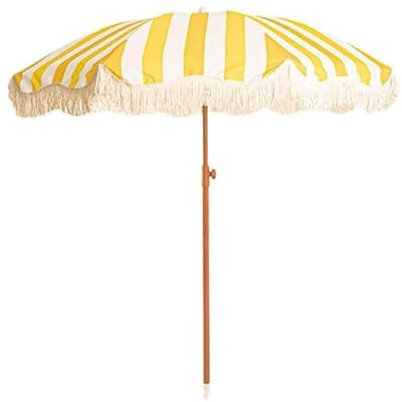 Parasol a franges inclinable,Parasol inclinable parasol de jardin rond,mât démontable ,- style vintage, avec franges polyester haute densité ,anti-UV , 8 baleines ( Color : A , Size : 200*240cm/6.5*7.