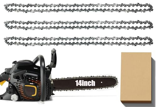 3 x Sägeketten für 35cm Schiene 3/8LP 1,1 mm 52 Antriebsglieder, Kettensägenketten kompatibel mit Makita DUC353, Einhell GP-LC 36/35 Li, Bosch AKE 35-19 S/AKE 35 S, Dolmar, Oregon