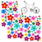 Aufkleber Blumen, Multi Blümchen Sommer Fahrrad Aufkleber, Wasserfest Prilblumen Aufkleber Outdoor, für Fahrrad, Laptop, Auto Motorrad, Handy Notizbuch (3 Stück)