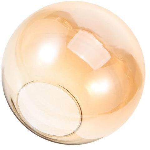 TOKIDNY Abat-jour boule remplacement d'abat-jour de lustre lampe de table globes Abat-jour en verre transparent Abat-jour en verre teinté Ombre légère suspension abat-jour Un verre Orange