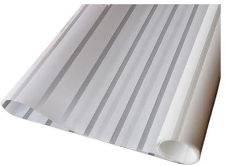 Lámina de privacidad mate esmerilada para ventanas de cristal opaco, para aislamiento térmico y privacidad, diseño de rayas, ideal para ventanas de cristal, 30 x 200 cm