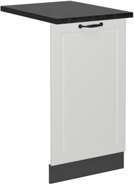 Vicco Panel Frontal del lavavajillas R-Line, Blanco casa de Campo, 45 cm, ET Antracita