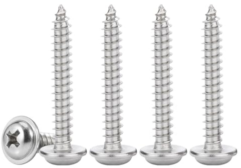 Drenky Blechschrauben Flachkopf M3 X 25 mm, M3 Blechschrauben Holzschrauben Edelstahl A2 V2A Kreuzschlitz Linsenkopfschrauben, Ideal für Holzarbeiten, Rostfrei und Langlebig, 50 Stück