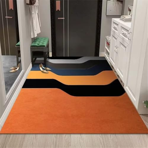 Generisch Teppich Kinderzimmer Junge Einfacher Kinderzimmerteppich Antifouling waschbar Jugendzimmer orange Wohnzimmerteppich 140X200CM