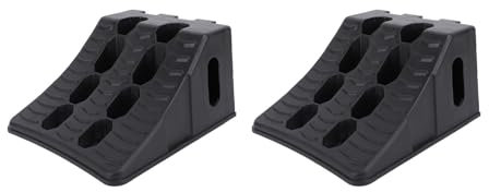 Unterlegkeil, robust, rutschfest, wetterfest, hohe Stabilität, Radkeil für Wohnwagen, Wohnmobil, LKW, aus HDPE-Material, Größe 225 x 180 x 120 mm, Menge 2 Stück