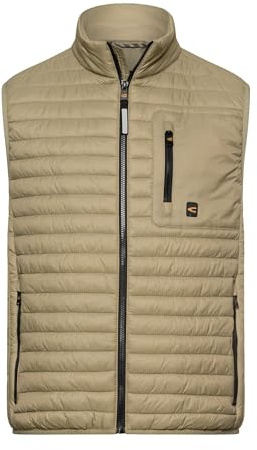 camel active Herren Weste mit Stehkragen | Outdoor Weste mit wasserabweisender Funktion und Taschen im Regular Fit für Freizeit und Alltag