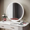 SIRHONA Miroir Maquillage Round 80cm Lumineux, LED 3 Couleurs, Dimmable avec Mémoire, Prise Intégrée - Miroir Coiffeuse Circulaire Installation Murale/sur Table